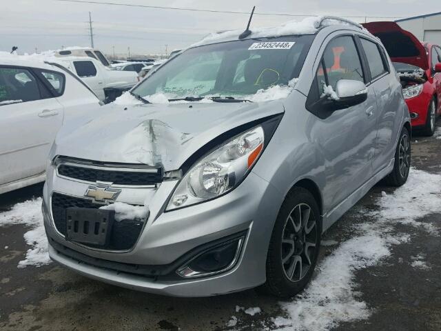 KL8CF6S93EC472668 - 2014 CHEVROLET SPARK 2LT SILVER photo 2