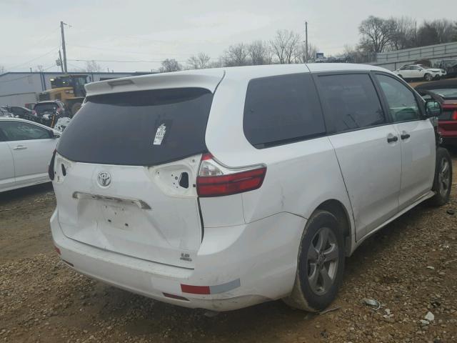 5TDZK3DC5FS532115 - 2015 TOYOTA SIENNA BAS WHITE photo 4