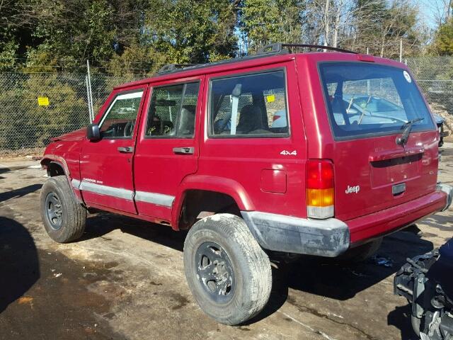 1J4FF68S8XL645449 - 1999 JEEP CHEROKEE S RED photo 3