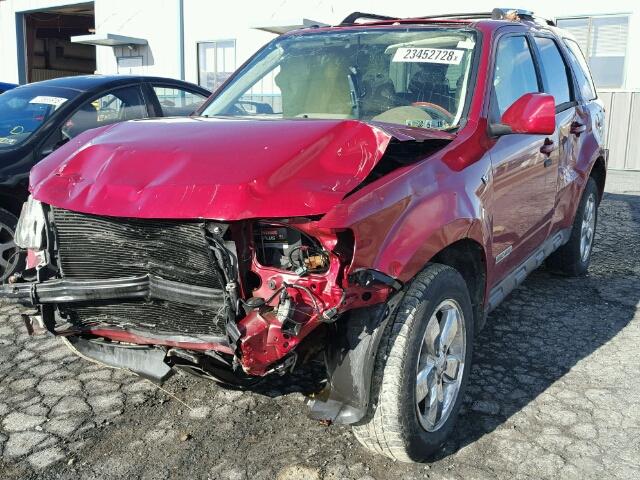 1FMCU94198KC30740 - 2008 FORD ESCAPE LIM RED photo 2