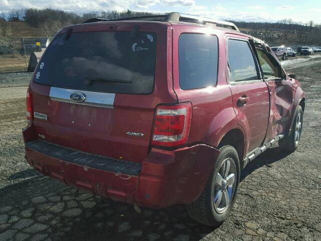 1FMCU94198KC30740 - 2008 FORD ESCAPE LIM RED photo 4