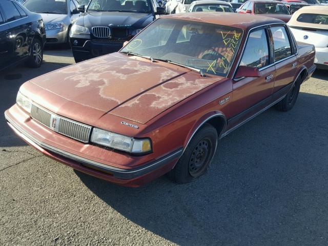 1G3AJ54N2L6339459 - 1990 OLDSMOBILE CUTLASS CI RED photo 2