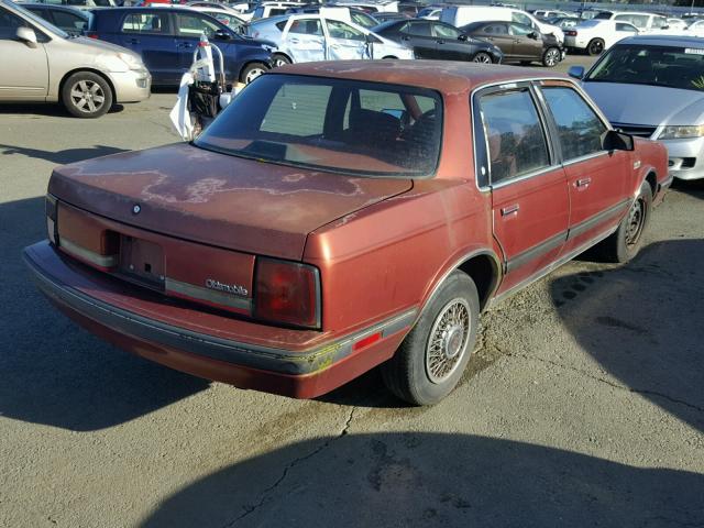 1G3AJ54N2L6339459 - 1990 OLDSMOBILE CUTLASS CI RED photo 4