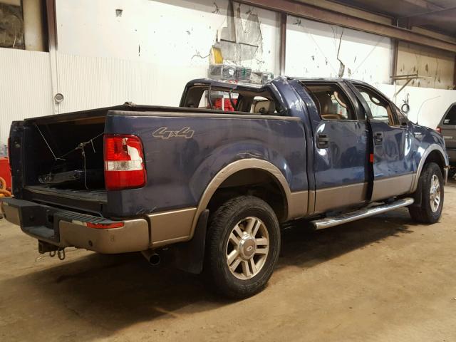 1FTPW14535FA30932 - 2005 FORD F150 SUPER BLUE photo 4