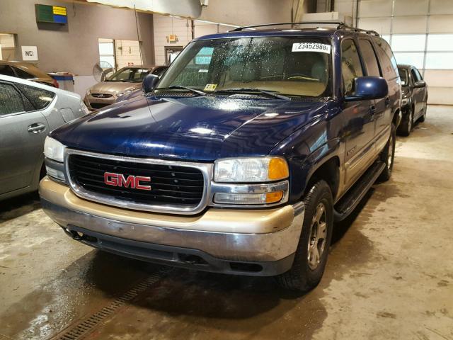 3GKFK16T8YG117042 - 2000 GMC YUKON XL K BLUE photo 2