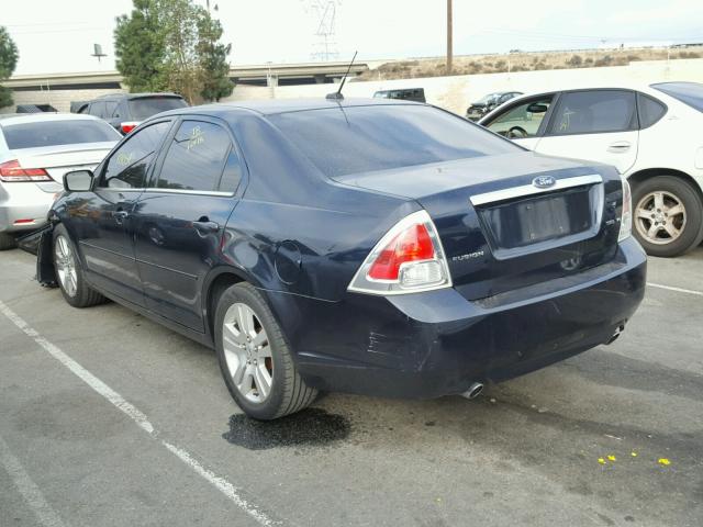 3FAHP08108R216119 - 2008 FORD FUSION SEL BLUE photo 3