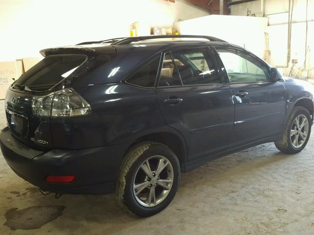 JTJHW31U160015603 - 2006 LEXUS RX 400 BLUE photo 4