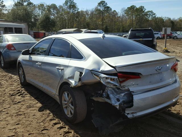 5NPE24AF6GH369484 - 2016 HYUNDAI SONATA SE SILVER photo 3