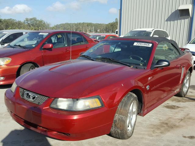 1FAFP44684F178453 - 2004 FORD MUSTANG RED photo 2