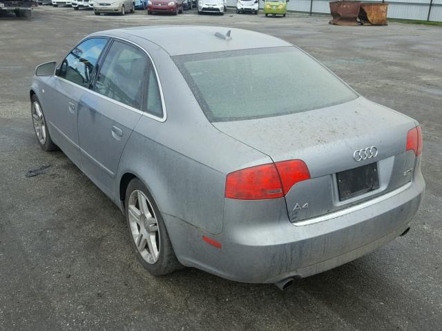 WAUAF68E85A492376 - 2005 AUDI A4 2.0T SILVER photo 3