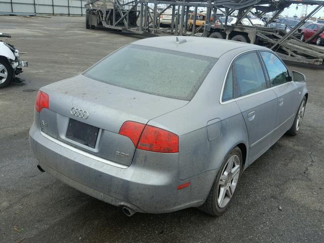 WAUAF68E85A492376 - 2005 AUDI A4 2.0T SILVER photo 4