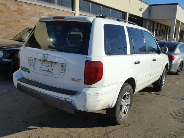 2HKYF18445H526866 - 2005 HONDA PILOT EX WHITE photo 4