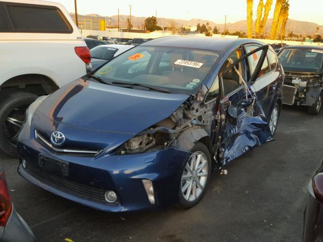 JTDZN3EU4C3108209 - 2012 TOYOTA PRIUS V BLUE photo 2