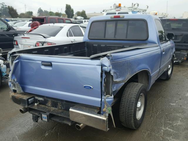 1FTCR10A6VTA45046 - 1997 FORD RANGER BLUE photo 4