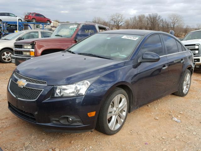 1G1PG5SB6E7189878 - 2014 CHEVROLET CRUZE LTZ BLUE photo 2