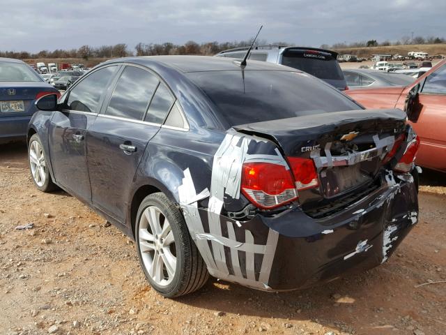 1G1PG5SB6E7189878 - 2014 CHEVROLET CRUZE LTZ BLUE photo 3