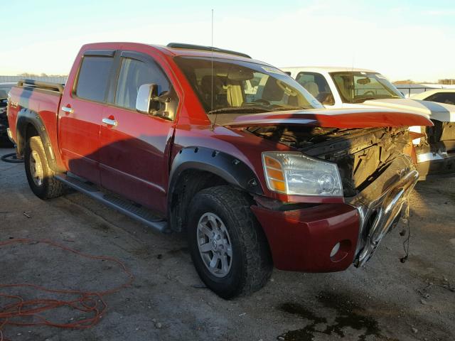 1N6AA07B04N551155 - 2004 NISSAN TITAN XE RED photo 1