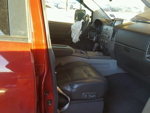 1N6AA07B04N551155 - 2004 NISSAN TITAN XE RED photo 5