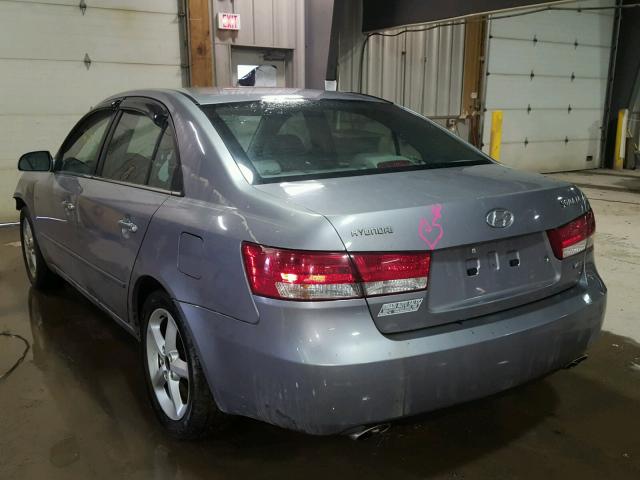 5NPEU46F56H004179 - 2006 HYUNDAI SONATA GLS GRAY photo 3