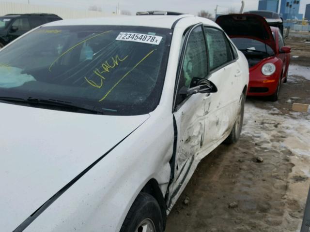 2G1WF5EK4B1261244 - 2011 CHEVROLET IMPALA LS WHITE photo 9