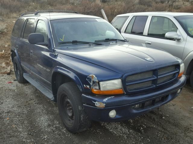 1B4HS28Z3YF228057 - 2000 DODGE DURANGO BLUE photo 1