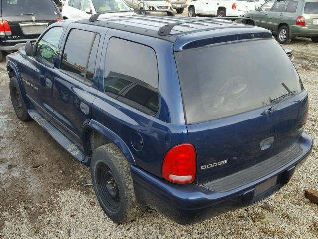 1B4HS28Z3YF228057 - 2000 DODGE DURANGO BLUE photo 3