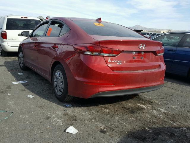 KMHD74LF3HU380018 - 2017 HYUNDAI ELANTRA SE RED photo 3