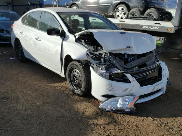 3N1AB7AP5EL635876 - 2014 NISSAN SENTRA S WHITE photo 1