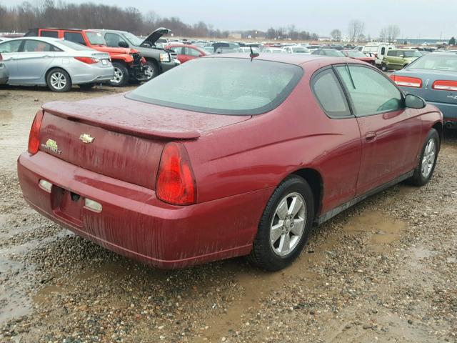 2G1WM15K169247176 - 2006 CHEVROLET MONTE CARL RED photo 4