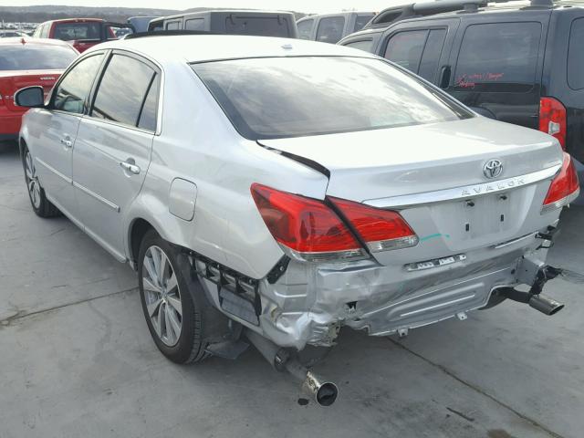 4T1BK3DB8BU374539 - 2011 TOYOTA AVALON BAS SILVER photo 3