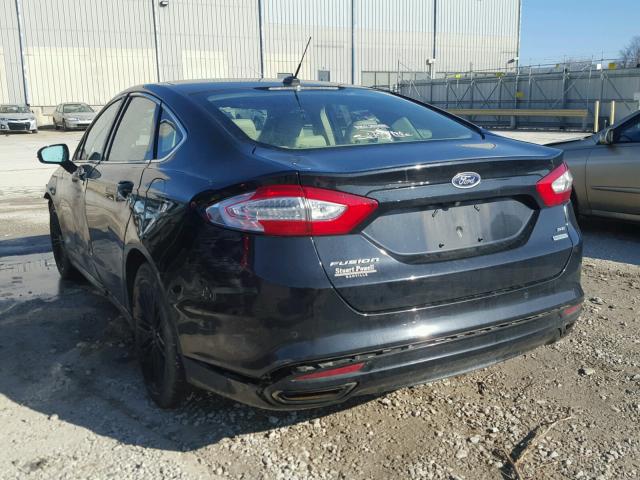 3FA6P0H99DR377334 - 2013 FORD FUSION SE BLACK photo 3