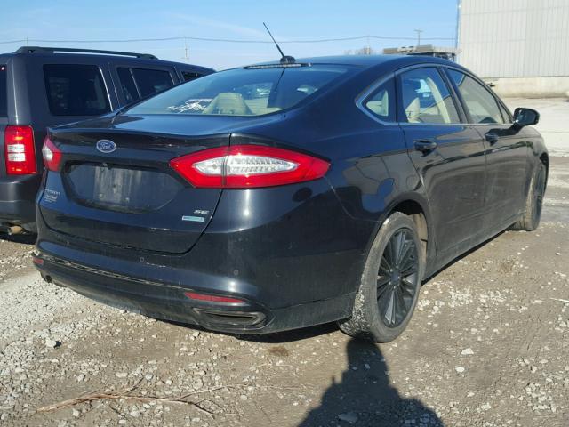 3FA6P0H99DR377334 - 2013 FORD FUSION SE BLACK photo 4