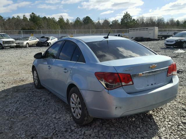 1G1PC5SH7B7269704 - 2011 CHEVROLET CRUZE LS BLUE photo 3