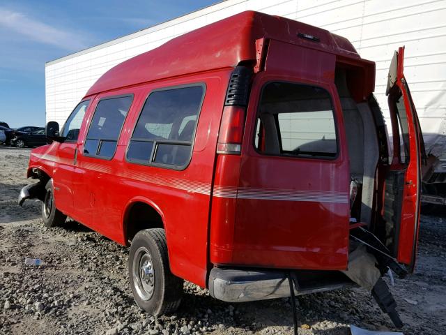 1GCGG25R8Y1100897 - 2000 CHEVROLET EXPRESS G2 RED photo 3