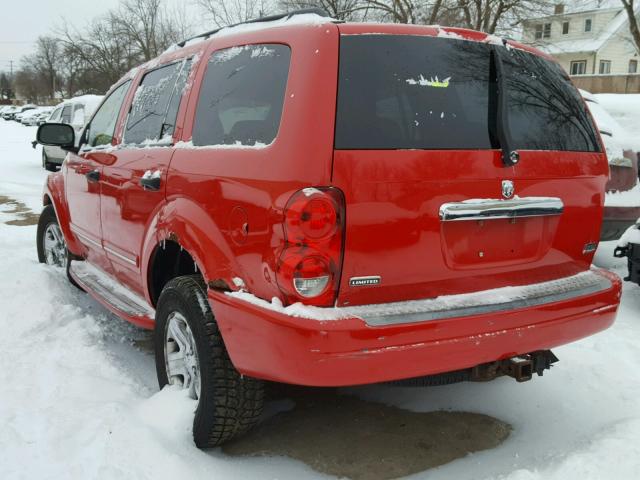 1D4HB58D94F213813 - 2004 DODGE DURANGO LI RED photo 3