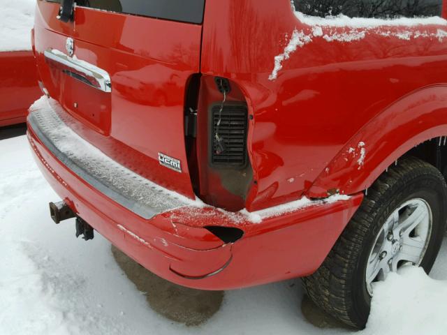 1D4HB58D94F213813 - 2004 DODGE DURANGO LI RED photo 9