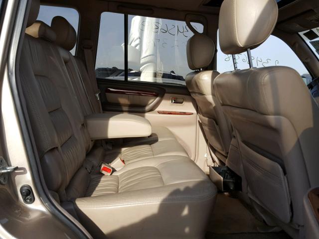 JT6HT00W7Y0126941 - 2000 LEXUS LX 470 TAN photo 6