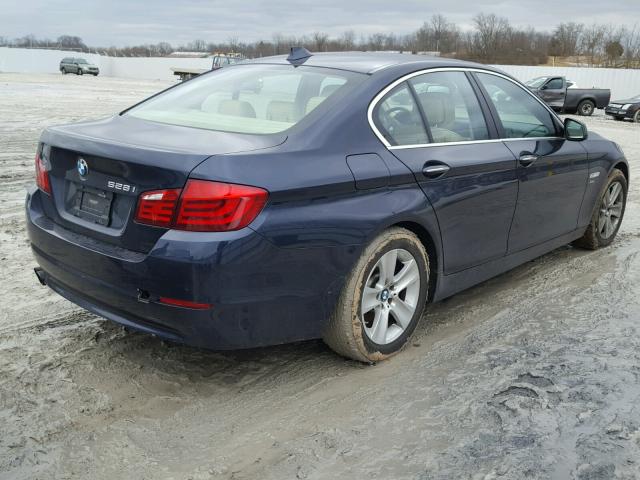 WBAXH5C52CDW06647 - 2012 BMW 528 XI BLUE photo 4