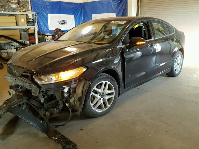 1FA6P0H74E5373551 - 2014 FORD FUSION SE BLACK photo 2