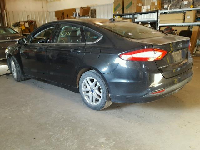 1FA6P0H74E5373551 - 2014 FORD FUSION SE BLACK photo 3