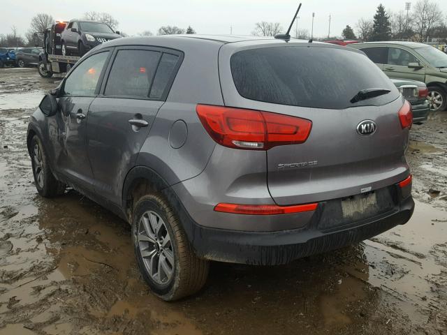 KNDPBCAC6F7762865 - 2015 KIA SPORTAGE L GRAY photo 3