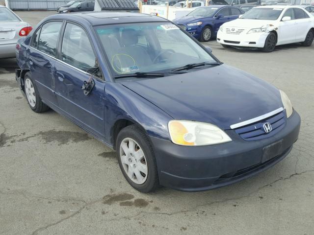 JHMES26792S002609 - 2002 HONDA CIVIC EX BLUE photo 1