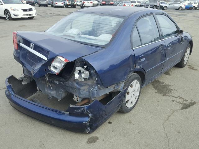 JHMES26792S002609 - 2002 HONDA CIVIC EX BLUE photo 4