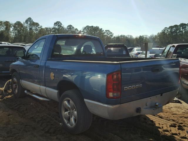 1D7HA16D54J121161 - 2004 DODGE RAM 1500 S BLUE photo 3