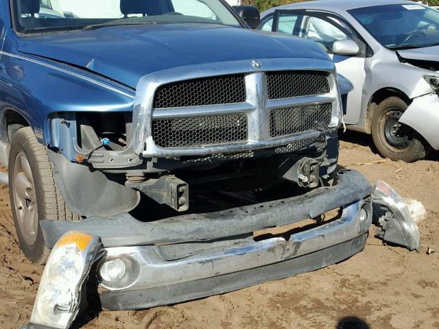 1D7HA16D54J121161 - 2004 DODGE RAM 1500 S BLUE photo 9