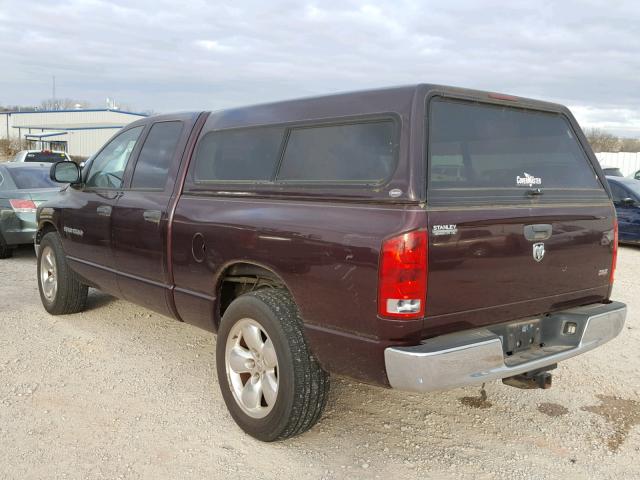 1D7HA18D55J622405 - 2005 DODGE RAM 1500 S BURGUNDY photo 3