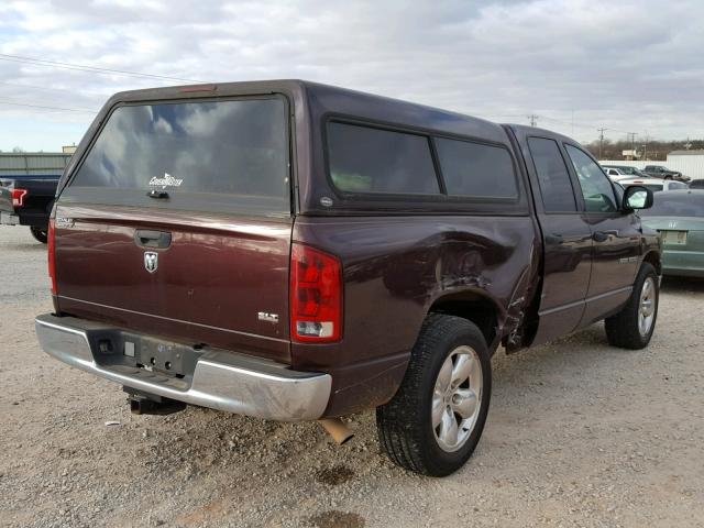 1D7HA18D55J622405 - 2005 DODGE RAM 1500 S BURGUNDY photo 4