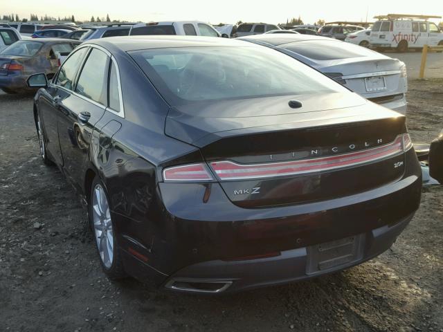 3LN6L2LU6FR620464 - 2015 LINCOLN MKZ HYBRID BLACK photo 3