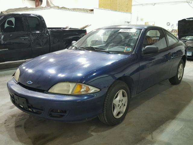 1G1JC1243Y7430389 - 2000 CHEVROLET CAVALIER BLUE photo 2