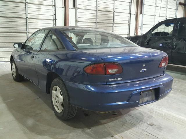 1G1JC1243Y7430389 - 2000 CHEVROLET CAVALIER BLUE photo 3